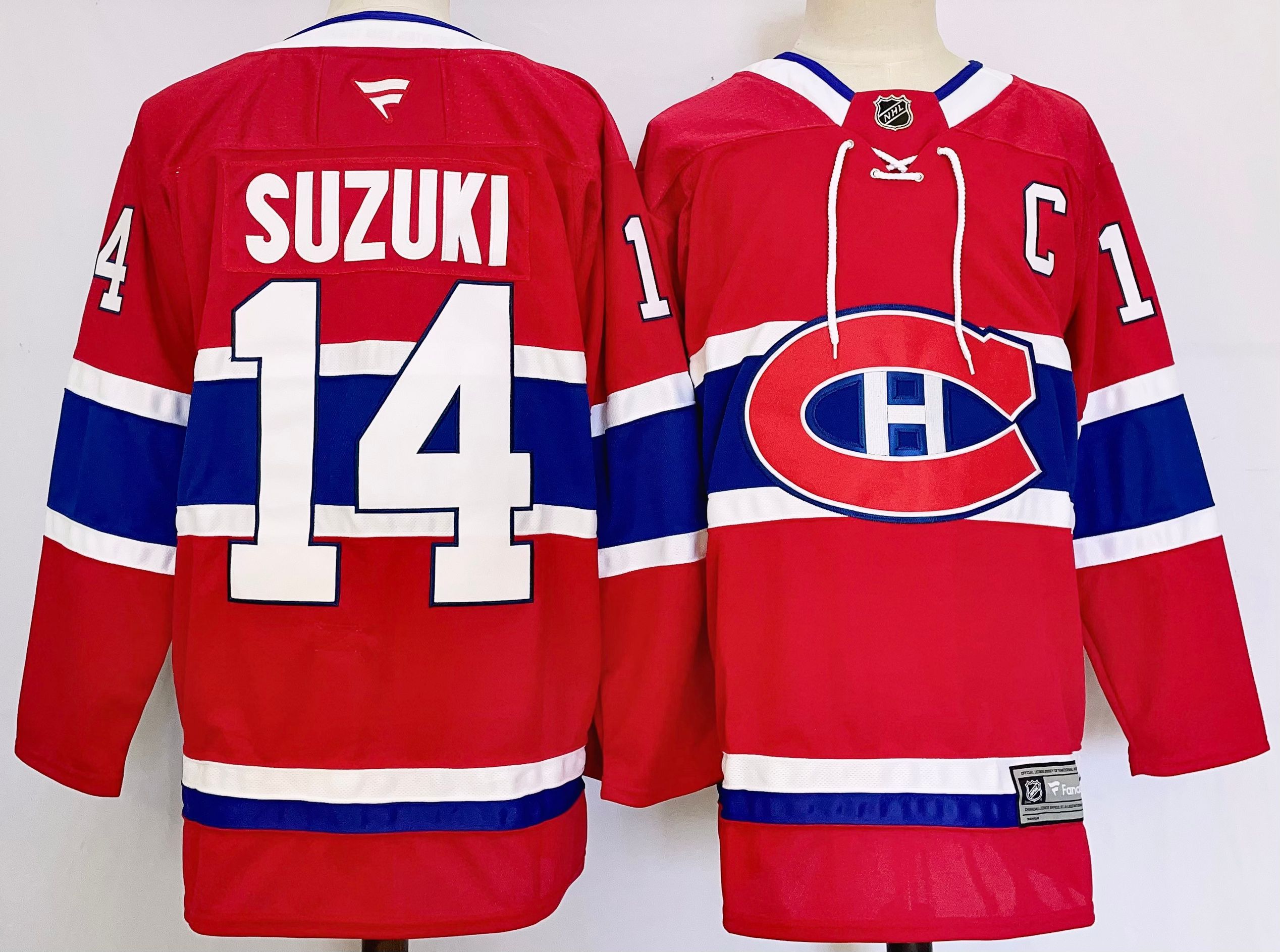 Men Montreal Canadiens #14 Suzuki Red 2025 Home Premier Player NHL Jersey->chicago blackhawks->NHL Jersey